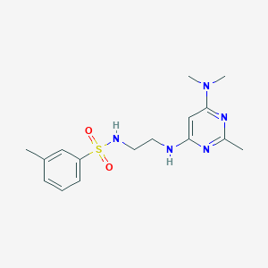 N-(2-((6-(dimethylamino)-2-methylpyrimidin-4-yl)amino)ethyl)-3-methylbenzenesulfonamide