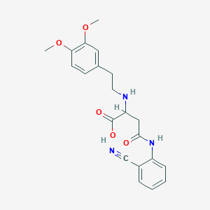4-((2-Cyanophenyl)amino)-2-((3,4-dimethoxyphenethyl)amino)-4-oxobutanoic acid