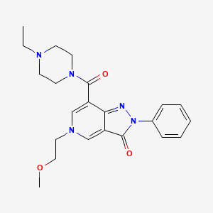 7-(4-ethylpiperazine-1-carbonyl)-5-(2-methoxyethyl)-2-phenyl-2H-pyrazolo[4,3-c]pyridin-3(5H)-one