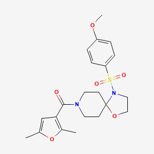 (2,5-Dimethylfuran-3-yl)(4-((4-methoxyphenyl)sulfonyl)-1-oxa-4,8-diazaspiro[4.5]decan-8-yl)methanone