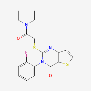N,N-diethyl-2-{[3-(2-fluorophenyl)-4-oxo-3,4-dihydrothieno[3,2-d]pyrimidin-2-yl]sulfanyl}acetamide