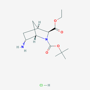 2-O-Tert-butyl 3-O-ethyl (1S,3S,4S,6R)-6-amino-2-azabicyclo[2.2.1]heptane-2,3-dicarboxylate;hydrochloride