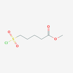 molecular formula C6H11ClO4S B2729853 Methyl 5-(Chlorosulfonyl)pentanoate CAS No. 1408058-14-9; 957-68-6