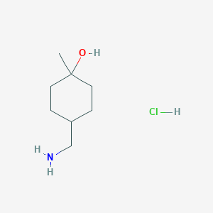 molecular formula C8H18ClNO B2729856 cis-4-(Aminomethyl)-1-methyl-cyclohexanol;hydrochloride CAS No. 1627973-06-1