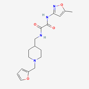 molecular formula C17H22N4O4 B2729859 N'-({1-[(furan-2-yl)methyl]piperidin-4-yl}methyl)-N-(5-methyl-1,2-oxazol-3-yl)ethanediamide CAS No. 953229-88-4