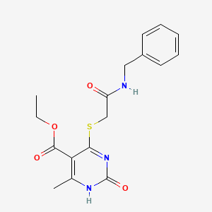 molecular formula C17H19N3O4S B2729891 ethyl 4-{[(benzylcarbamoyl)methyl]sulfanyl}-6-methyl-2-oxo-1,2-dihydropyrimidine-5-carboxylate CAS No. 899957-24-5