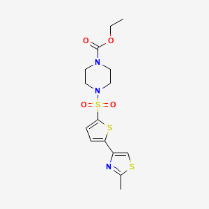 Ethyl 4-((5-(2-methylthiazol-4-yl)thiophen-2-yl)sulfonyl)piperazine-1-carboxylate
