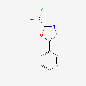 molecular formula C11H10ClNO B2729997 2-(1-Chloroethyl)-5-phenyl-1,3-oxazole CAS No. 1094226-56-8