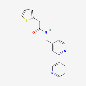 molecular formula C17H15N3OS B2729998 N-({[2,3'-bipyridine]-4-yl}methyl)-2-(thiophen-2-yl)acetamide CAS No. 1903495-05-5