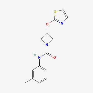 molecular formula C14H15N3O2S B2730054 N-(3-methylphenyl)-3-(1,3-thiazol-2-yloxy)azetidine-1-carboxamide CAS No. 1797161-14-8