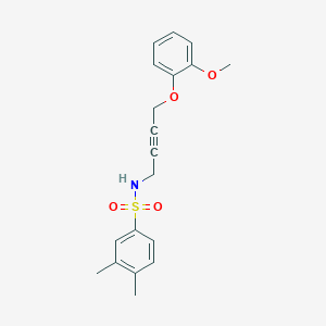 molecular formula C19H21NO4S B2730084 N-(4-(2-methoxyphenoxy)but-2-yn-1-yl)-3,4-dimethylbenzenesulfonamide CAS No. 1428364-36-6