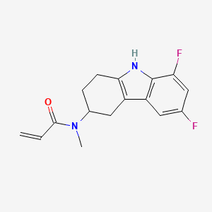 molecular formula C16H16F2N2O B2730099 N-(6,8-Difluoro-2,3,4,9-tetrahydro-1H-carbazol-3-yl)-N-methylprop-2-enamide CAS No. 2411296-66-5