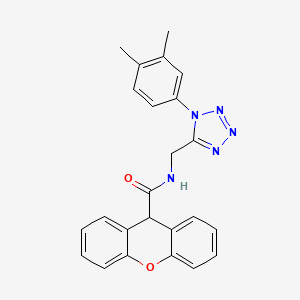 molecular formula C24H21N5O2 B2730137 N-{[1-(3,4-dimethylphenyl)-1H-1,2,3,4-tetrazol-5-yl]methyl}-9H-xanthene-9-carboxamide CAS No. 897614-37-8