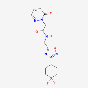 N-((3-(4,4-difluorocyclohexyl)-1,2,4-oxadiazol-5-yl)methyl)-2-(6-oxopyridazin-1(6H)-yl)acetamide