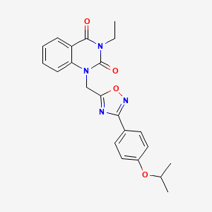 3-ethyl-1-((3-(4-isopropoxyphenyl)-1,2,4-oxadiazol-5-yl)methyl)quinazoline-2,4(1H,3H)-dione