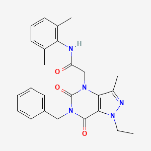 2-(6-benzyl-1-ethyl-3-methyl-5,7-dioxo-6,7-dihydro-1H-pyrazolo[4,3-d]pyrimidin-4(5H)-yl)-N-(2,6-dimethylphenyl)acetamide