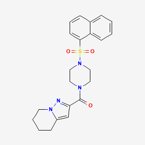 (4-(Naphthalen-1-ylsulfonyl)piperazin-1-yl)(4,5,6,7-tetrahydropyrazolo[1,5-a]pyridin-2-yl)methanone