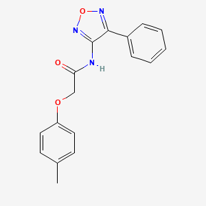 molecular formula C17H15N3O3 B2730278 2-(4-methylphenoxy)-N-(4-phenyl-1,2,5-oxadiazol-3-yl)acetamide CAS No. 880792-09-6
