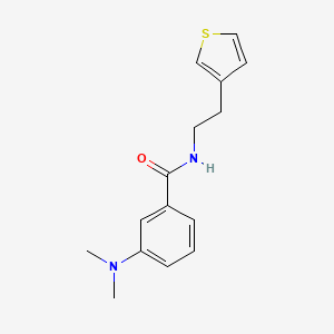 molecular formula C15H18N2OS B2730291 3-(dimethylamino)-N-[2-(thiophen-3-yl)ethyl]benzamide CAS No. 1251609-63-8