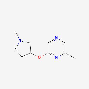 2-Methyl-6-[(1-methylpyrrolidin-3-yl)oxy]pyrazine