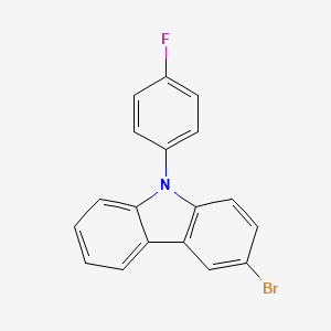 molecular formula C18H11BrFN B2730307 3-Bromo-9-(4-fluorophenyl)-9H-carbazole CAS No. 922721-30-0