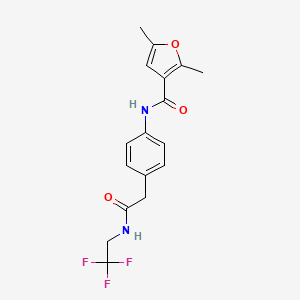 2,5-dimethyl-N-(4-(2-oxo-2-((2,2,2-trifluoroethyl)amino)ethyl)phenyl)furan-3-carboxamide