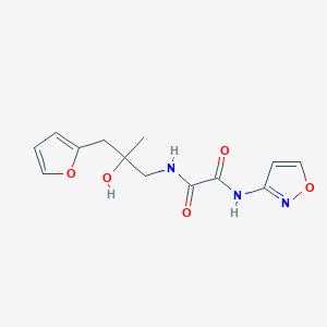 molecular formula C13H15N3O5 B2730354 N1-(3-(furan-2-yl)-2-hydroxy-2-methylpropyl)-N2-(isoxazol-3-yl)oxalamide CAS No. 1788530-87-9