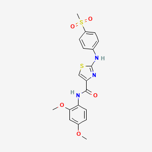 N-(2,4-dimethoxyphenyl)-2-((4-(methylsulfonyl)phenyl)amino)thiazole-4-carboxamide