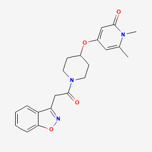 4-((1-(2-(benzo[d]isoxazol-3-yl)acetyl)piperidin-4-yl)oxy)-1,6-dimethylpyridin-2(1H)-one
