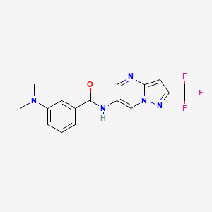 3-(dimethylamino)-N-(2-(trifluoromethyl)pyrazolo[1,5-a]pyrimidin-6-yl)benzamide