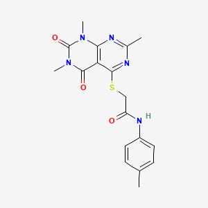 N-(p-tolyl)-2-((2,6,8-trimethyl-5,7-dioxo-5,6,7,8-tetrahydropyrimido[4,5-d]pyrimidin-4-yl)thio)acetamide