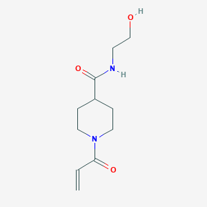 molecular formula C11H18N2O3 B2730404 N-(2-hydroxyethyl)-1-(prop-2-enoyl)piperidine-4-carboxamide CAS No. 2163564-23-4
