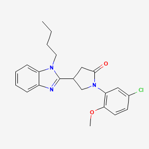 4-(1-butyl-1H-benzimidazol-2-yl)-1-(5-chloro-2-methoxyphenyl)pyrrolidin-2-one