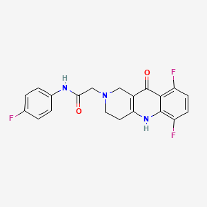 2-(6,9-difluoro-10-oxo-3,4-dihydrobenzo[b][1,6]naphthyridin-2(1H,5H,10H)-yl)-N-(4-fluorophenyl)acetamide