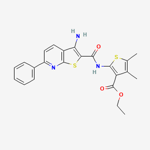 Ethyl 2-(3-amino-6-phenylthieno[2,3-b]pyridine-2-carboxamido)-4,5-dimethylthiophene-3-carboxylate