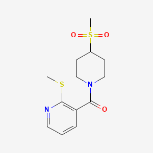 (4-(Methylsulfonyl)piperidin-1-yl)(2-(methylthio)pyridin-3-yl)methanone
