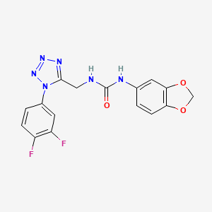 1-(benzo[d][1,3]dioxol-5-yl)-3-((1-(3,4-difluorophenyl)-1H-tetrazol-5-yl)methyl)urea