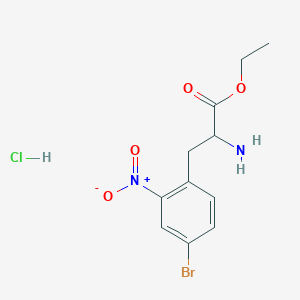 Ethyl 2-amino-3-(4-bromo-2-nitrophenyl)propanoate hydrochloride
