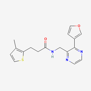 molecular formula C17H17N3O2S B2730507 N-((3-(furan-3-yl)pyrazin-2-yl)methyl)-3-(3-methylthiophen-2-yl)propanamide CAS No. 2034236-55-8