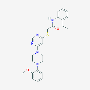 molecular formula C25H29N5O2S B2730562 N-(2-ethylphenyl)-2-({6-[4-(2-methoxyphenyl)piperazin-1-yl]pyrimidin-4-yl}sulfanyl)acetamide CAS No. 1251573-19-9