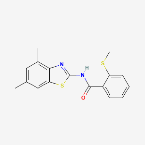 molecular formula C17H16N2OS2 B2730666 N-(4,6-dimethylbenzo[d]thiazol-2-yl)-2-(methylthio)benzamide CAS No. 896344-47-1