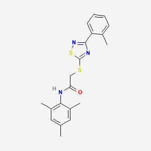 molecular formula C20H21N3OS2 B2730673 N-mesityl-2-((3-(o-tolyl)-1,2,4-thiadiazol-5-yl)thio)acetamide CAS No. 864918-48-9