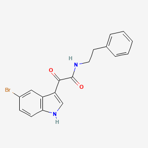 molecular formula C18H15BrN2O2 B2730694 N1-phenethyl-2-(5-bromo-1H-indol-3-yl)-2-oxoacetamide CAS No. 256417-41-1