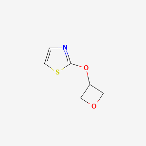 molecular formula C6H7NO2S B2730848 2-(Oxetan-3-yloxy)-1,3-thiazole CAS No. 2199752-56-0