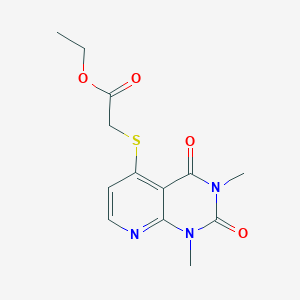 molecular formula C13H15N3O4S B2730852 Ethyl 2-((1,3-dimethyl-2,4-dioxo-1,2,3,4-tetrahydropyrido[2,3-d]pyrimidin-5-yl)thio)acetate CAS No. 899960-53-3