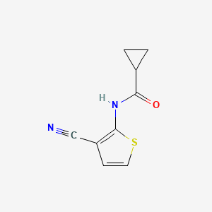 molecular formula C9H8N2OS B2730865 N-(3-cyanothiophen-2-yl)cyclopropanecarboxamide CAS No. 865546-00-5