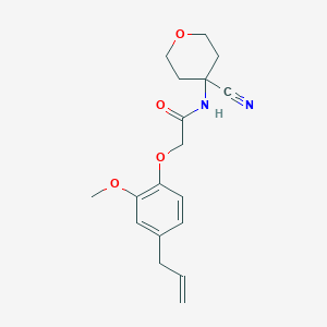 molecular formula C18H22N2O4 B2730869 N-(4-cyanooxan-4-yl)-2-[2-methoxy-4-(prop-2-en-1-yl)phenoxy]acetamide CAS No. 1423380-70-4