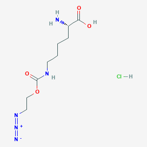 molecular formula C9H18ClN5O4 B2730870 UAA crosslinker 1 hydrochloride CAS No. 1994331-17-7