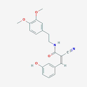 (Z)-2-Cyano-N-[2-(3,4-dimethoxyphenyl)ethyl]-3-(3-hydroxyphenyl)prop-2-enamide