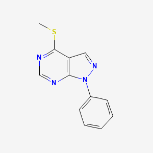 molecular formula C12H10N4S B2730898 4-(methylsulfanyl)-1-phenyl-1H-pyrazolo[3,4-d]pyrimidine CAS No. 70011-68-6